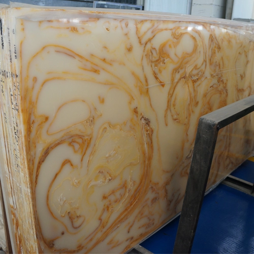 Gold Count Engineered Stone Type Translucent Onyx για εσωτερική διακόσμηση TR8001