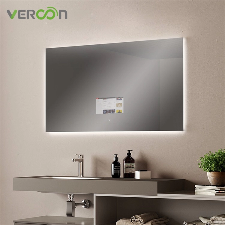vercon smart mirror android os 11 με οθόνη αφής 10,1" καθρέφτης τηλεόρασης καθρέφτης μπάνιου