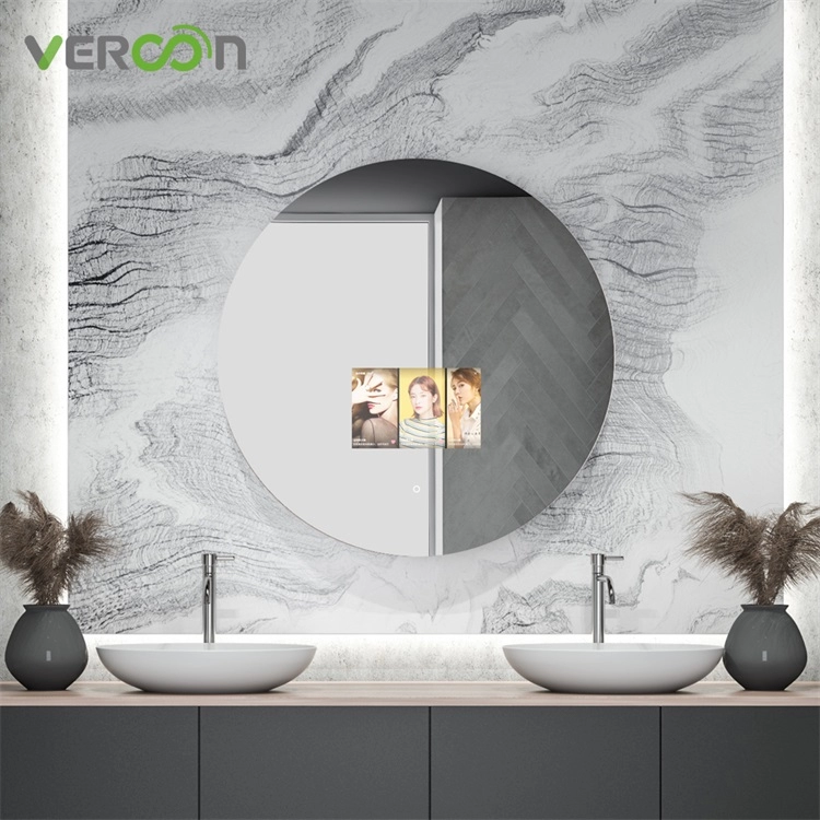 Vercon Στρογγυλός Έξυπνος Καθρέφτης με Light Led Καθρέφτη Vanity