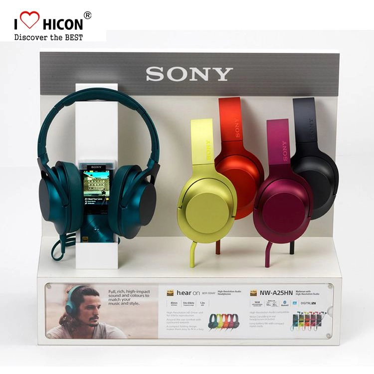 Βάση προβολής ακουστικών με πάγκο λιανικής πώλησης για να ακούει τον πελάτη