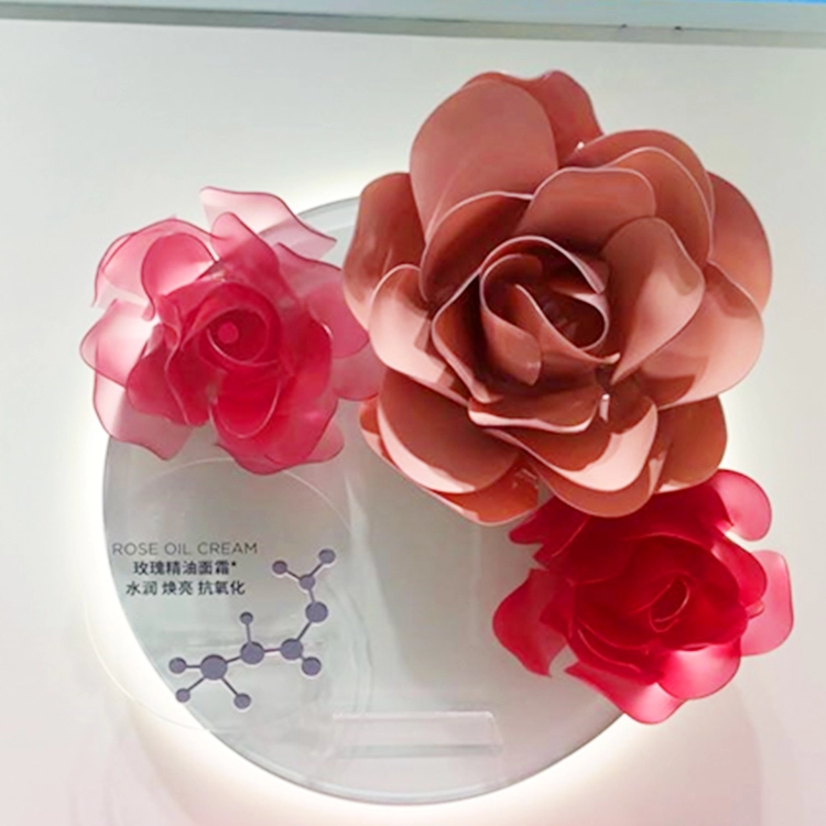 Ακρυλικά στηρίγματα λουλουδιών τριαντάφυλλου για διακόσμηση γάμου βιτρίνας