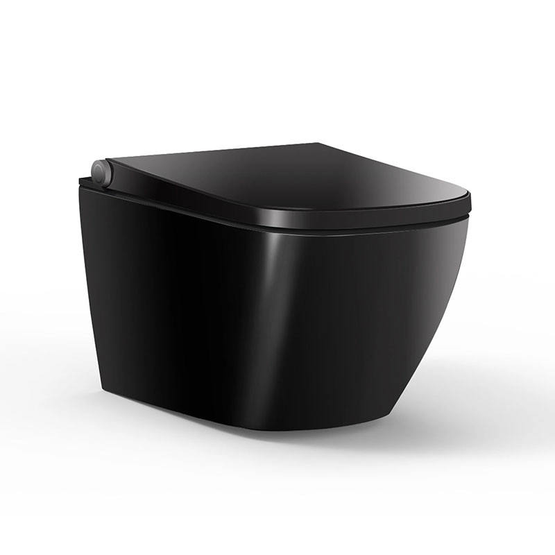 Τετράγωνο σχήμα Μαύρο Χρώμα Έξυπνο μπιντέ ντους Κάθισμα τουαλέτας