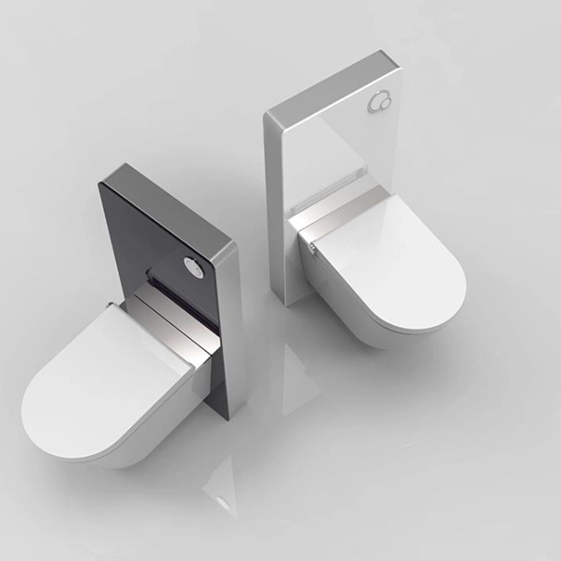 Γυάλινο καζανάκι ντουλάπι μόδας OEM Smart για επιτοίχια τουαλέτα