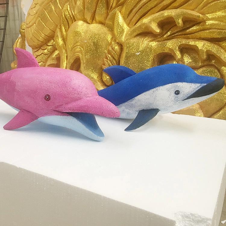 Διακοσμητικά στηρίγματα από αφρώδες γλυπτό δελφινιού με θέμα το Summer Marine