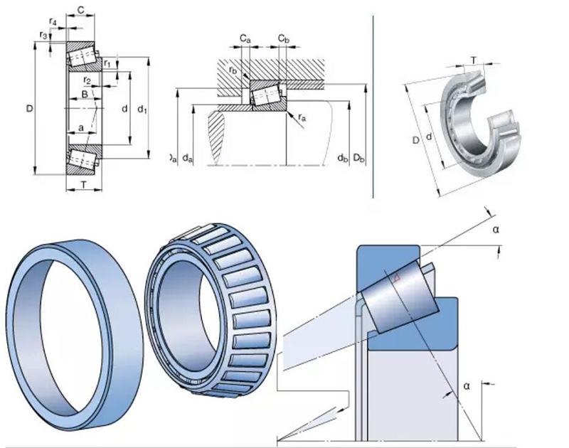 taper roller bearing drawing 