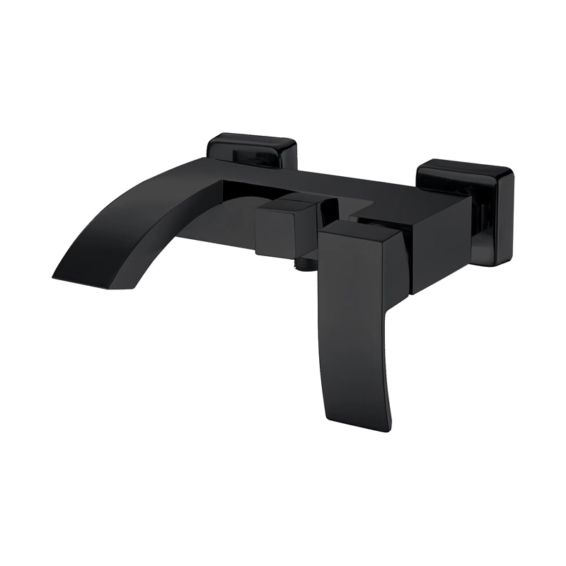 matt black bathroom bath tapsChrome_wall_mounted_brass_bathroom_bath_taps_Badewannenarmaturen_Badkraan_NEUNAS_13242B