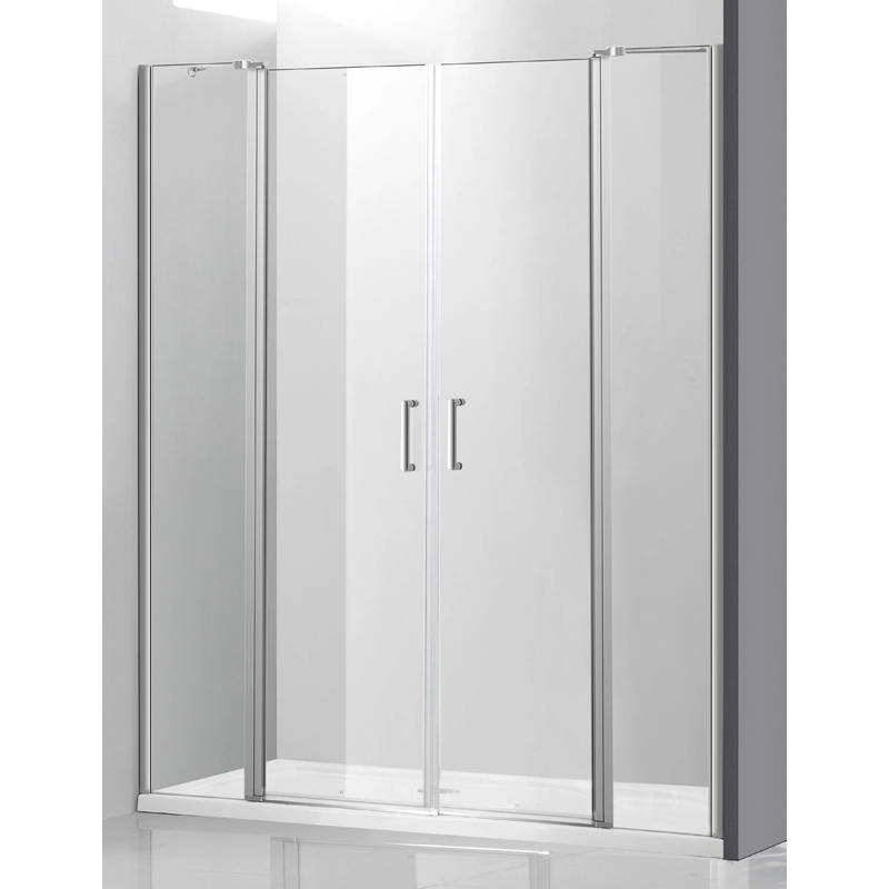 Πόρτες ντουζιέρας χωρίς πλαίσιο με 2 πάνελ, 2 Pivot Glass