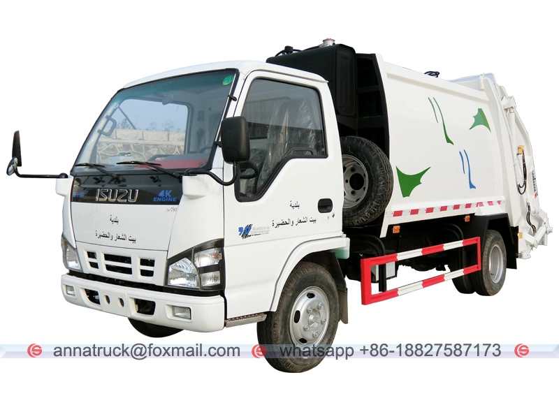 6m³ φορτηγό συμπιεστή απορριμμάτων ISUZU