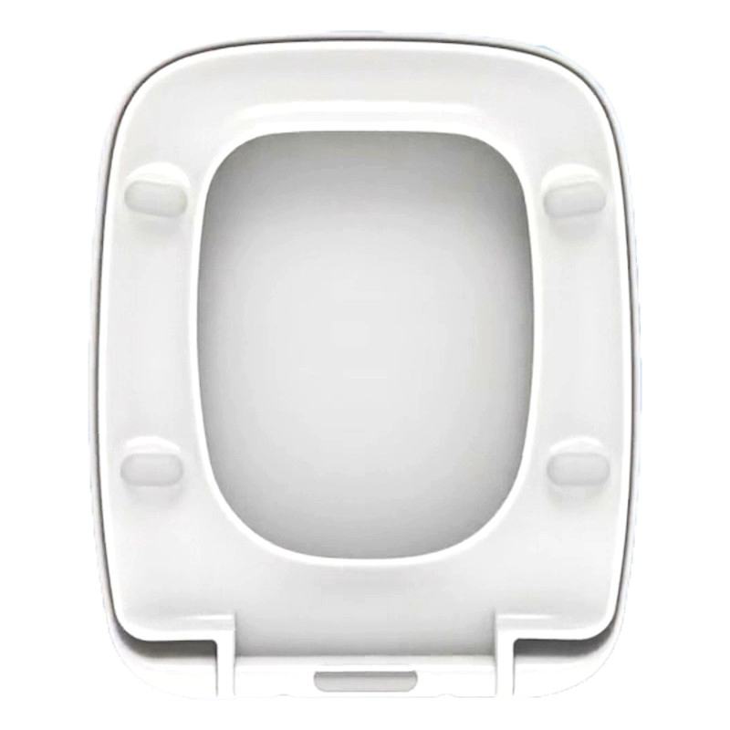 Θερμοσκληρυνόμενο μαλακό κλείσιμο με αιχμηρή άκρη καθίσματος τουαλέτας τετράγωνο κάλυμμα καθίσματος τουαλέτας
