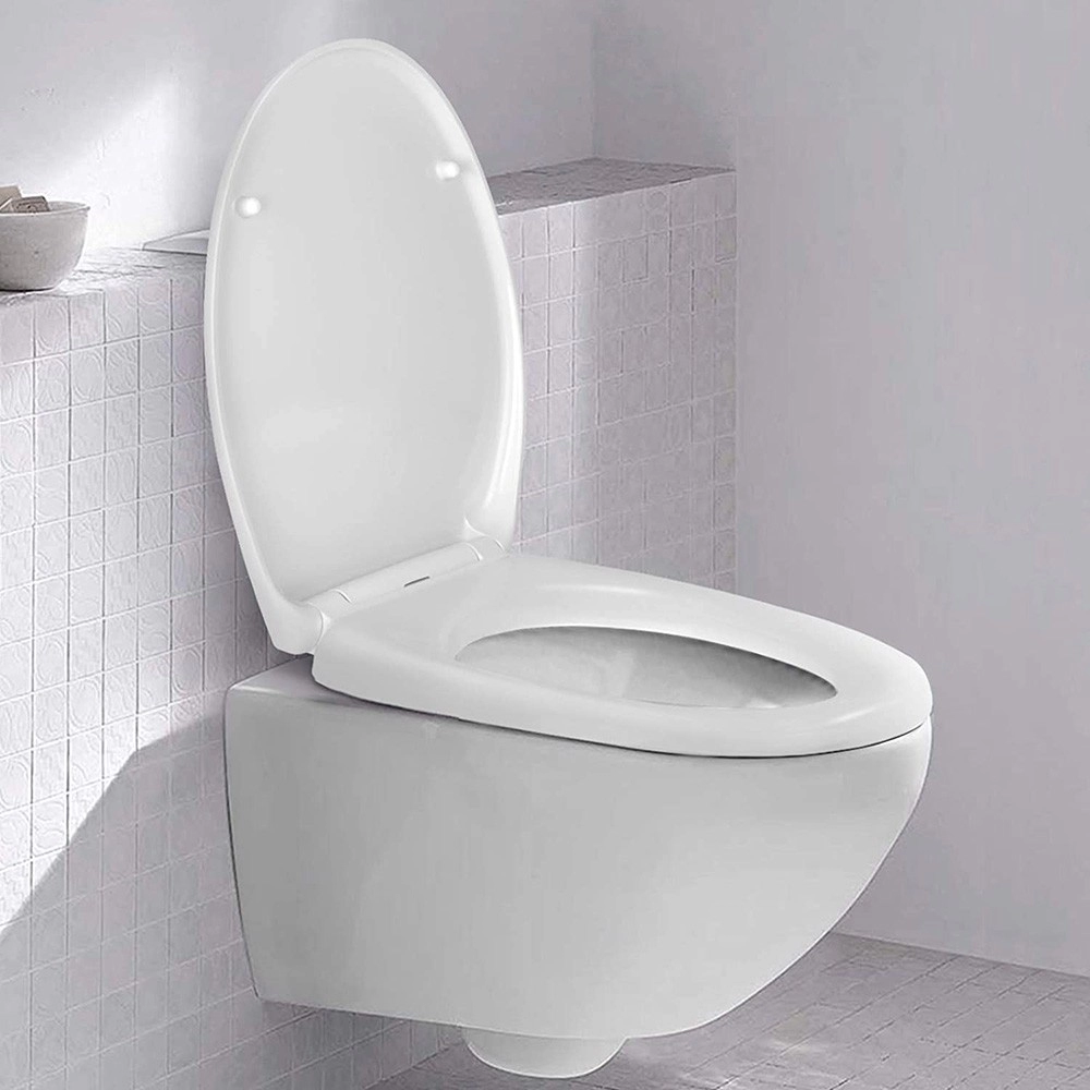 Duroplast τυλιγμένο στρογγυλό κλασικό κάθισμα τουαλέτας λευκό
