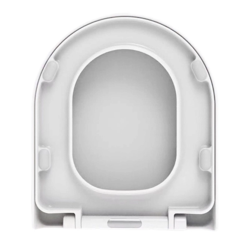 Περιτύλιγμα βαρέως τύπου πάνω από κάλυμμα καθίσματος τουαλέτας σε κύβους, λευκό μακρόστενο κάθισμα τουαλέτας