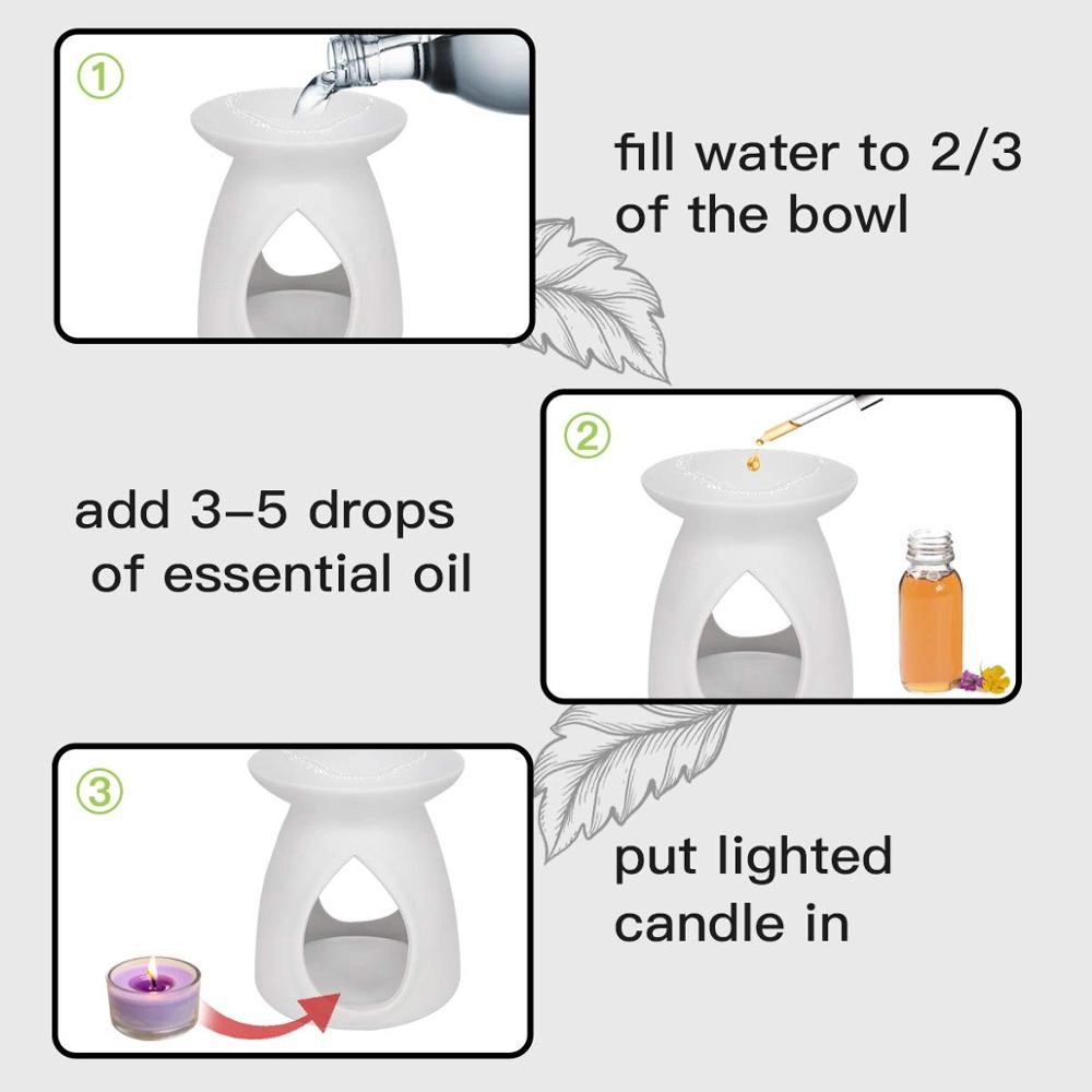 Tear Drop Shape Ceramic Tea Light Holder Aromatherapy Καυστήρας αιθέριων ελαίων