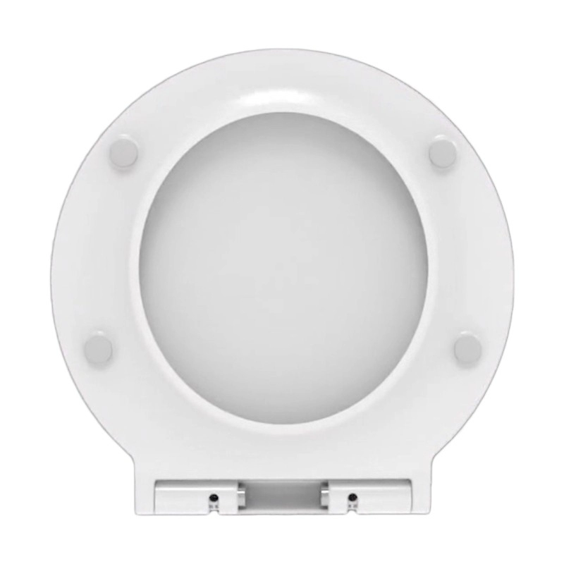 Κυκλικό στρογγυλό καπάκι λεκάνης τουαλέτας ουρία λευκό κάλυμμα καθίσματος τουαλέτας με μαλακό κλείσιμο
