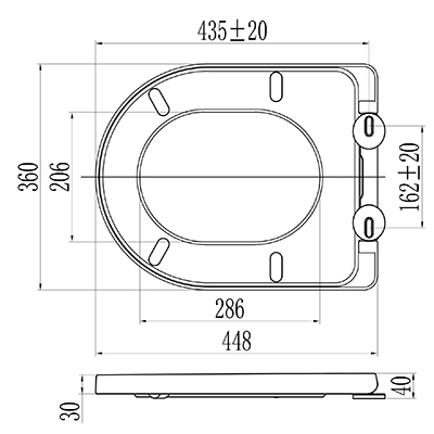 Plastic toilet seat