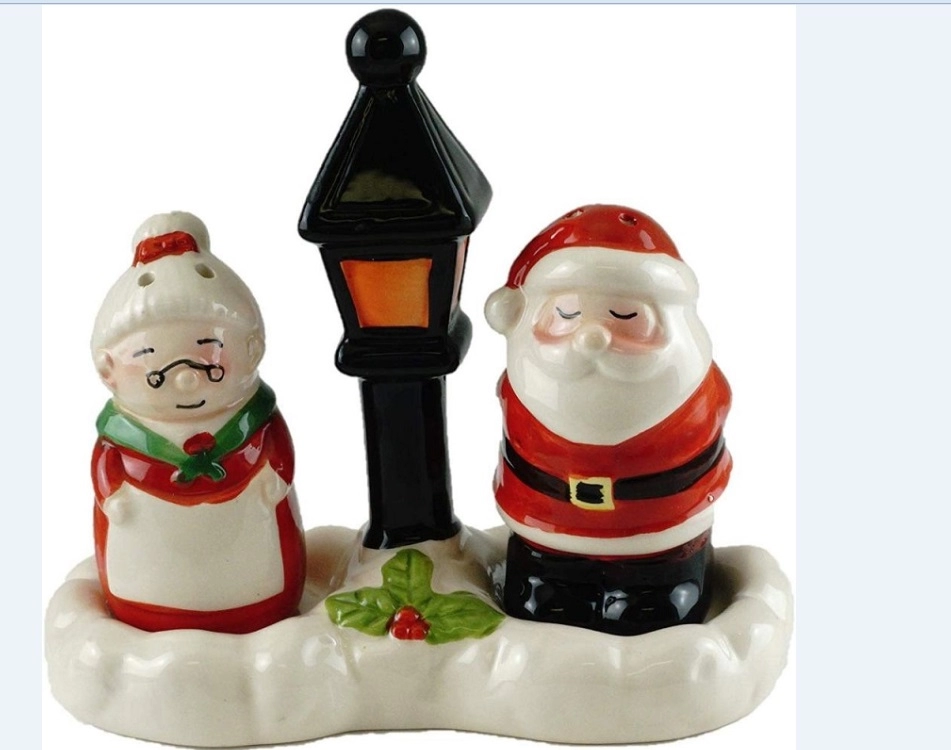 Σετ σέικερ κεραμικό Santa and Mrs Claus Κεραμικό αλατοπίπερο