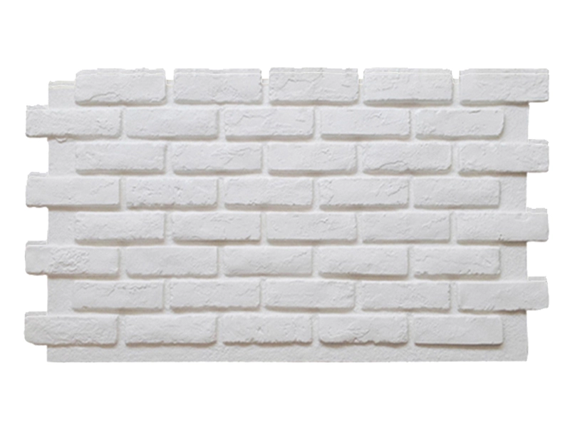 Λευκό πάνελ τοίχου από ψεύτικο τούβλο