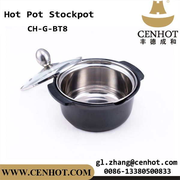Μίνι δοχείο μαύρης επικάλυψης CENHOT για εστιατόριο Hot Pot