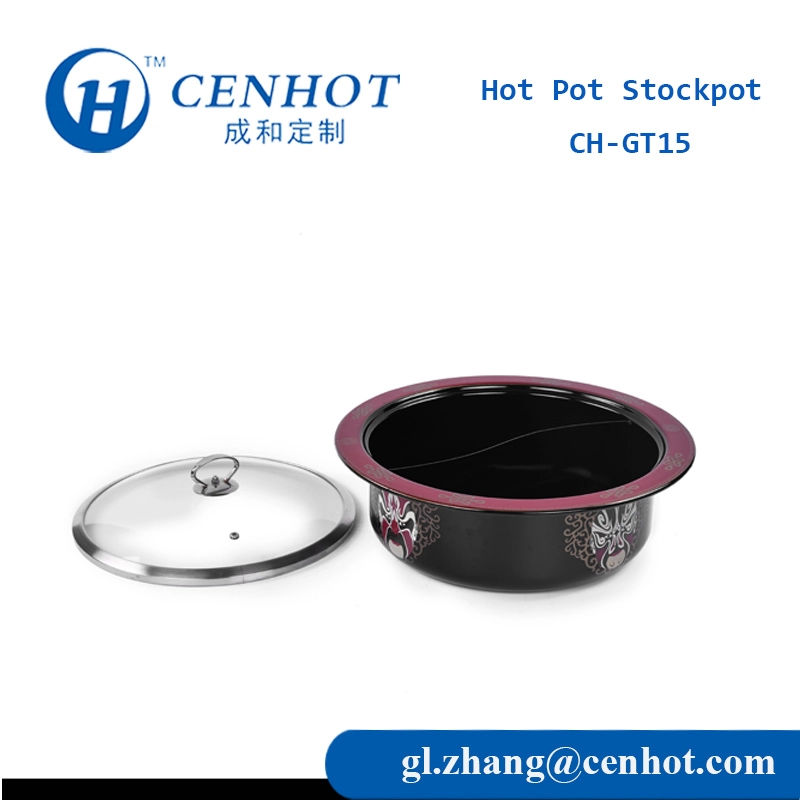 Κατασκευαστές κινεζικών Hot Pot Cookware With Divider