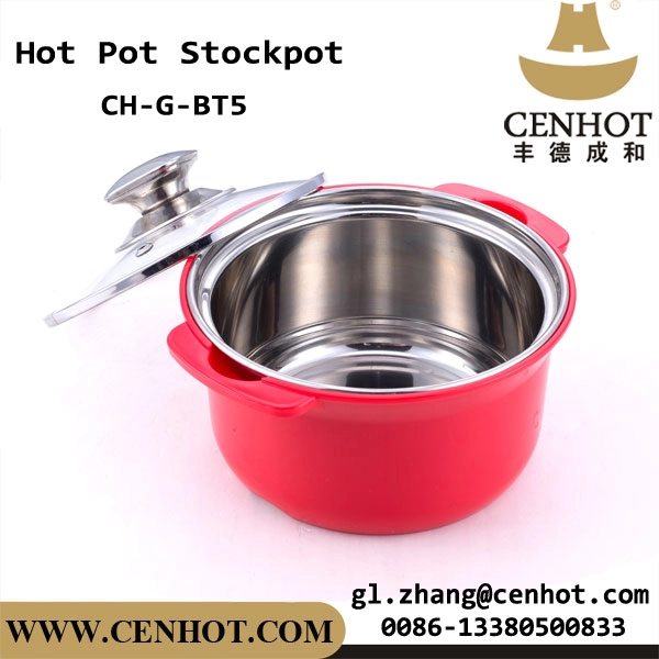 CENHOT Κινέζικα Mini Hot-pot Μαγειρικά σκεύη Πολύχρωμο Σετ Hotpot από ανοξείδωτο ατσάλι