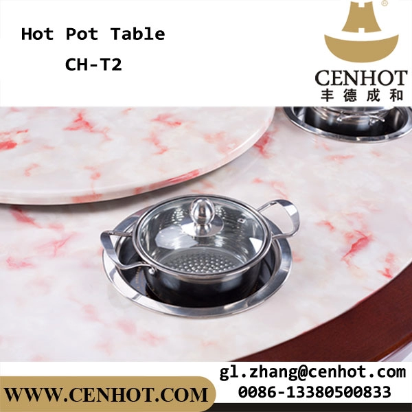Τραπέζι εστιατορίου CENHOT Marble Hot Pot Τραπεζαρία με επαγωγική κουζίνα