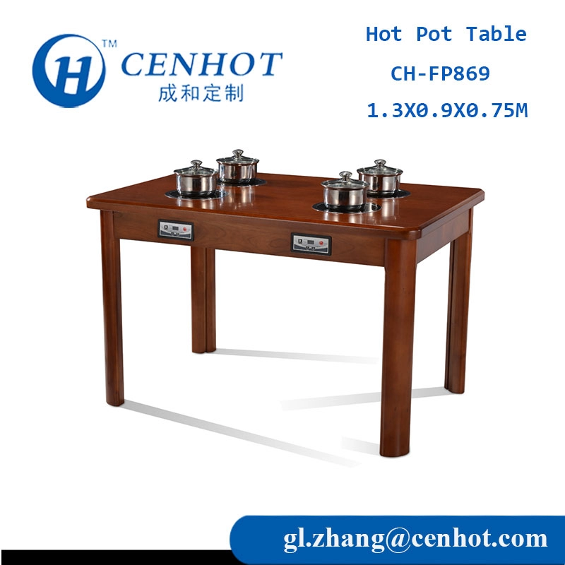 Ξύλινα Τραπέζια Hotpot, Κατασκευαστές τετράγωνων τραπεζιών ζεστών δοχείων - CENHOT