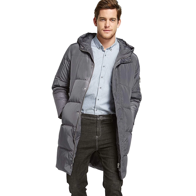 Ανδρικό παλτό χειμωνιάτικο με μακρύ πουπουλένιο παλτό
