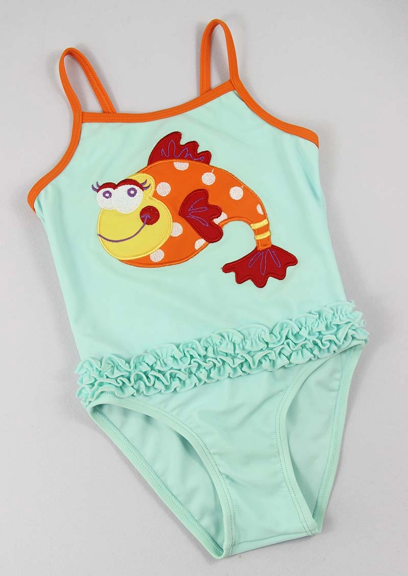 Little Girls' Cute Fish One Piece μαγιό