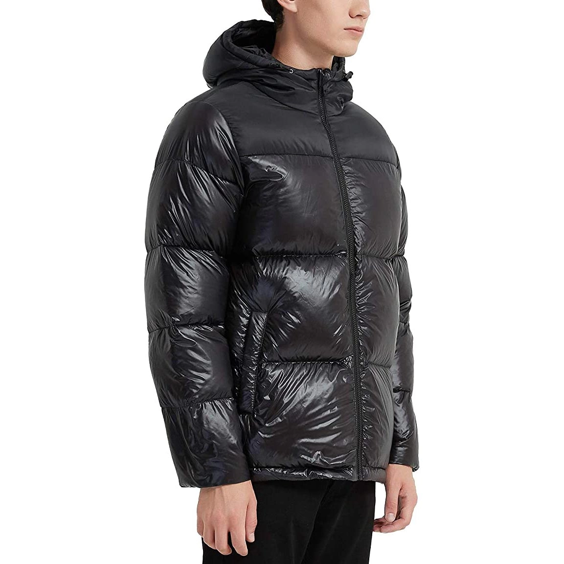 Ανδρικό μπουφάν με κουκούλα ελαφρύ αδιάβροχο χειμερινό παλτό με δυνατότητα συσκευασίας