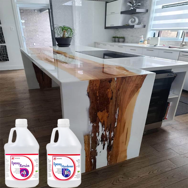 Τραπέζι 3 γαλονιών Liquid Glass Epoxy Resin Clear Casting Resins Epoxy for Wood
