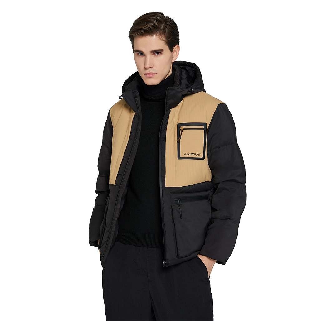 Ανδρικό παλτό με κουκούλα με κουκούλα, με δυνατότητα συσκευασίας, ελαφρύ μονωμένο παλτό