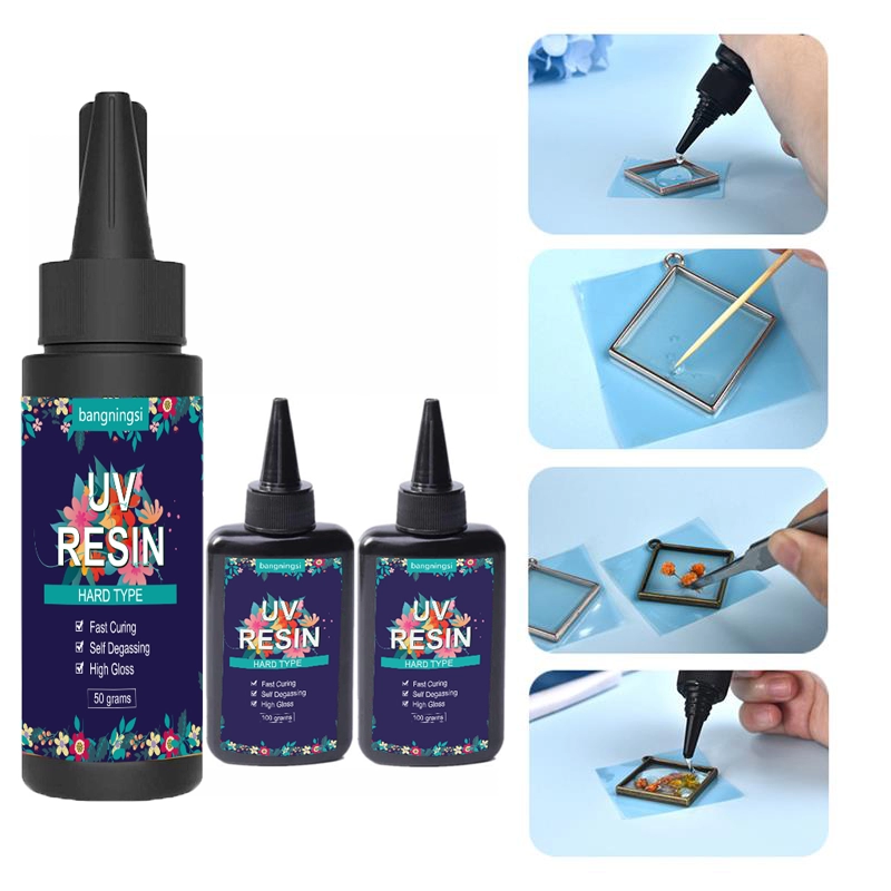 100g Crystal Clear Hard Type Glue Ultraviolet Curing UV Resin for DIY Jewelry Making Sunlight Activated Resin