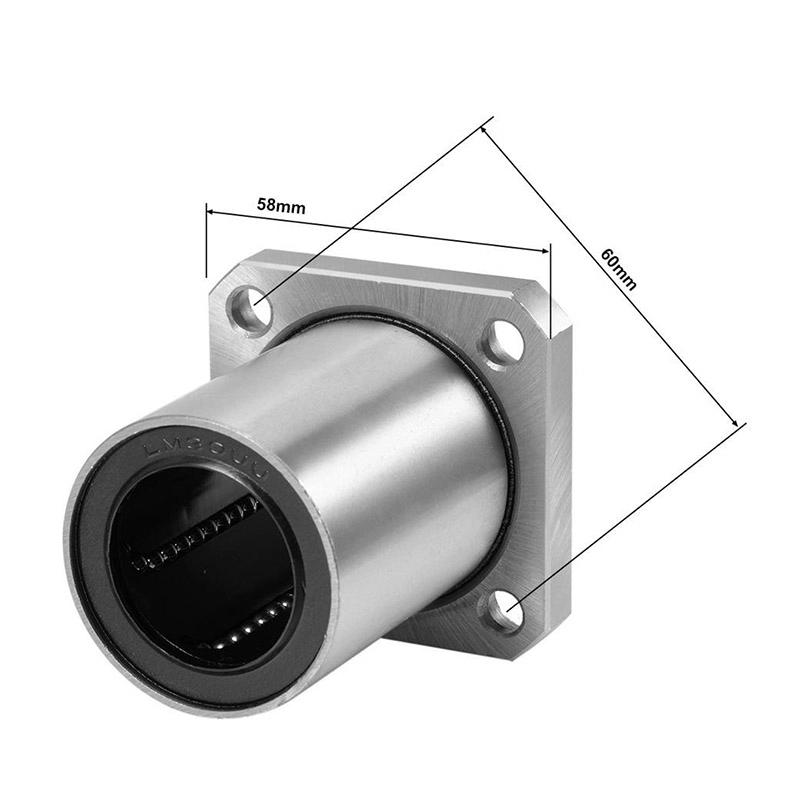 LMK30UU Τετράγωνη φλάντζα Γραμμικά 3D CNC Έσφαιρα Ρουλεμάν 30mm Διάμετρος 45mm OD 64mm Μήκος