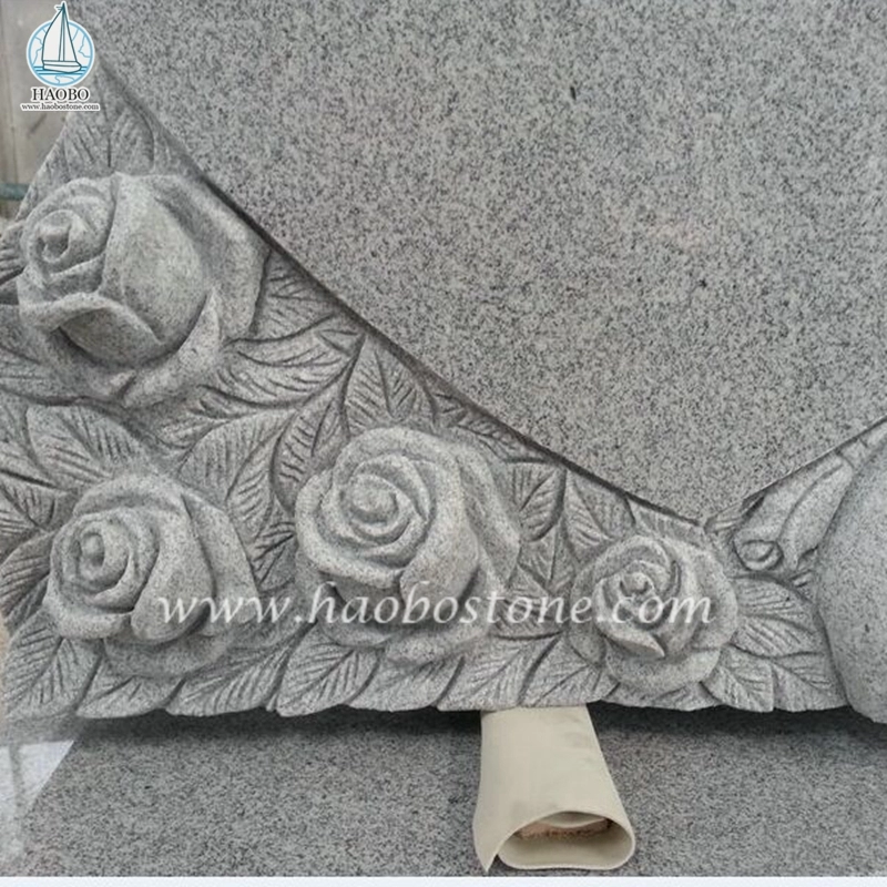 Κίνα Γκρι Γρανίτης G633 Αγγελικό τριαντάφυλλο σκαλιστή ταφόπετρα