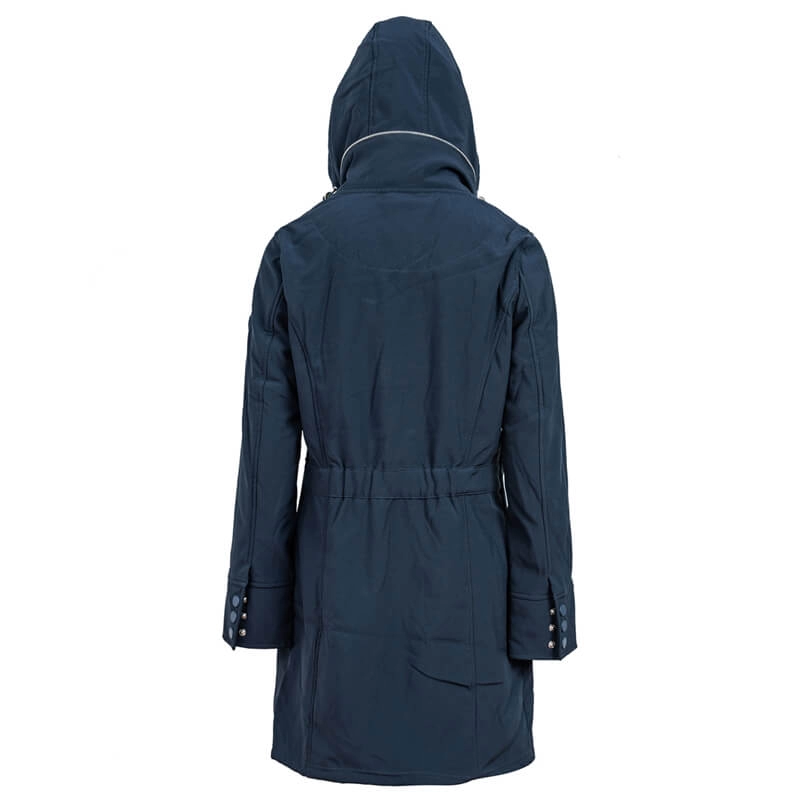 Γυναικεία παλτό με κουκούλα Navy Μακριά Softshell