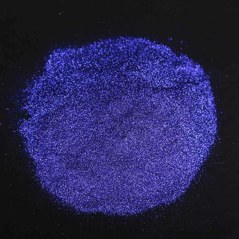 Sapphire Blue Leather Coating Glitter Pressed Powder