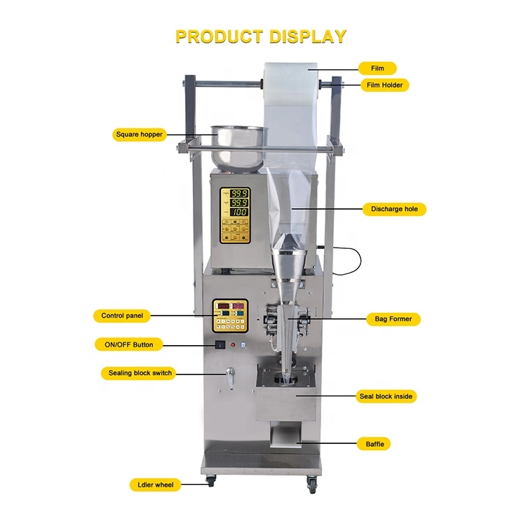 Προσαρμοσμένη φθηνή επαναχρησιμοποιήσιμη μηχανή συσκευασίας μπαχαρικών σε σκόνη