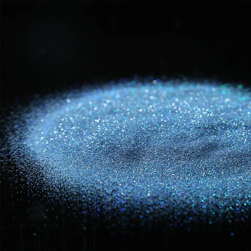 Χονδρική σκόνη laser blue fine holographic glitter