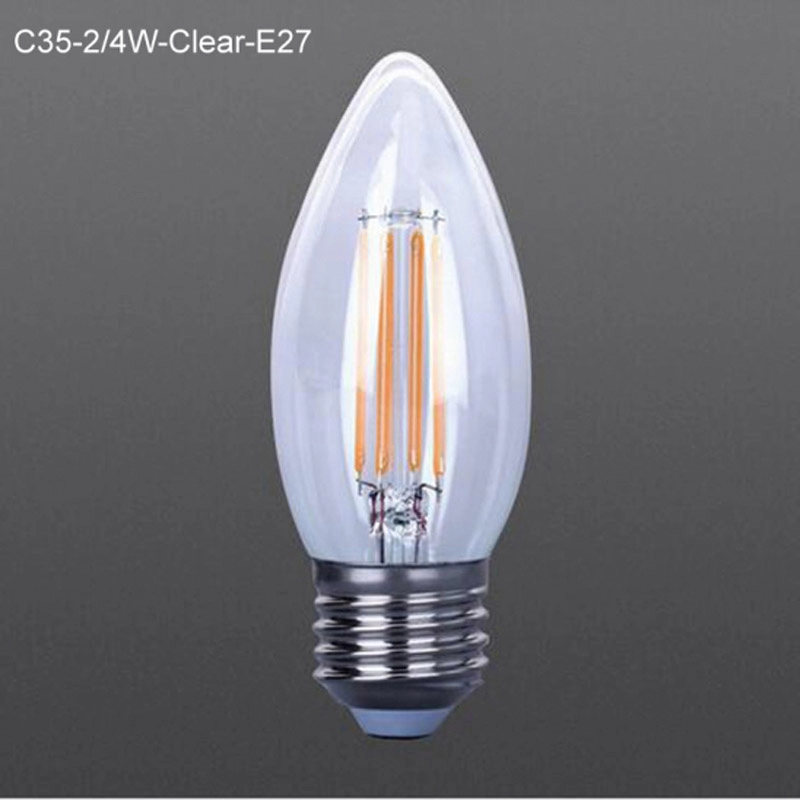 Εξοικονόμηση ενέργειας Clear LED λαμπτήρες πυράκτωσης C35