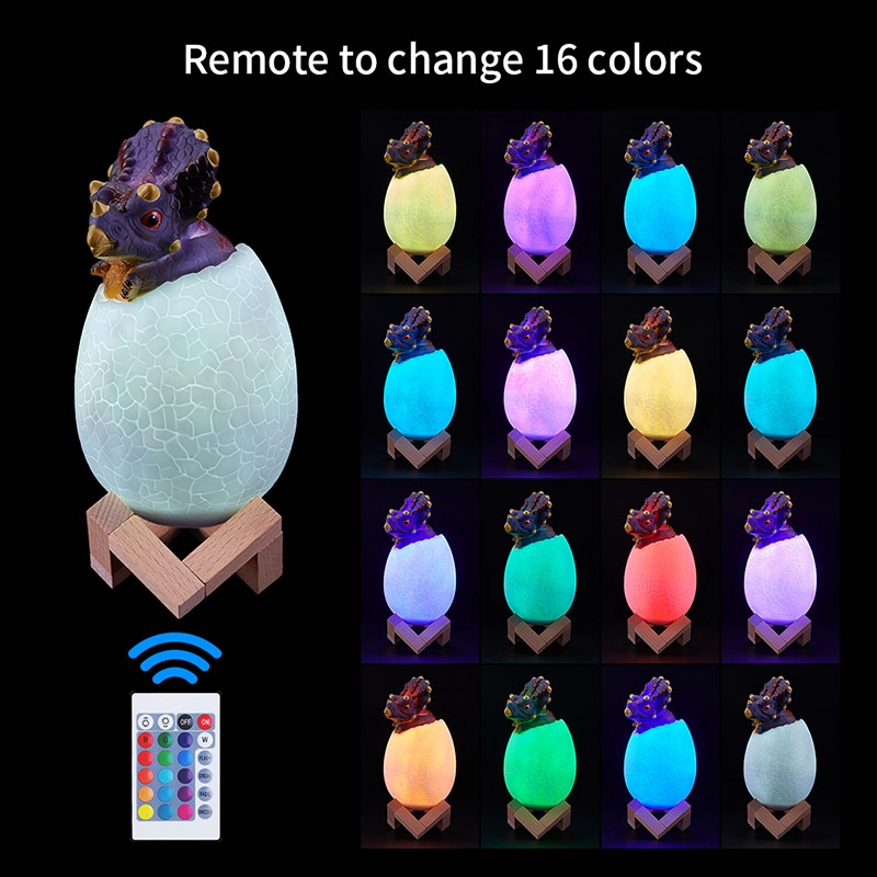 Νυχτερινό φωτιστικό Dinosaur Egg με δυνατότητα εναλλαγής 16 χρωμάτων