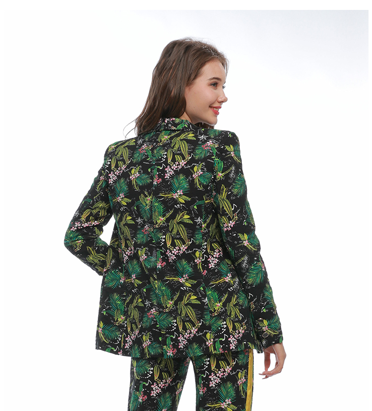 Women Floral Casual Blazer