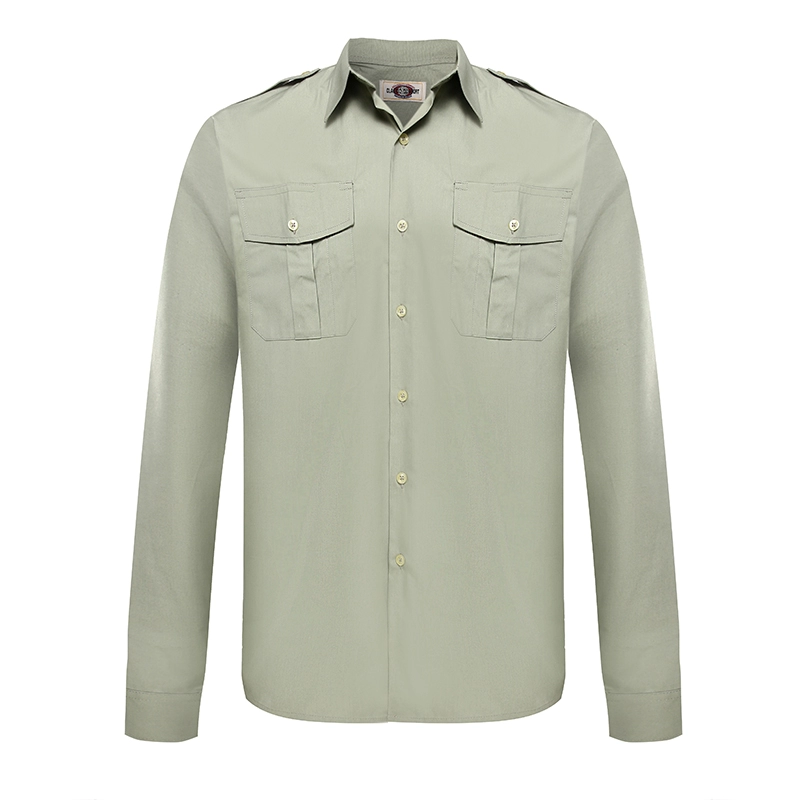 Στρατιωτικό πουκάμισο με δύο τσέπες με μακριά μανίκια