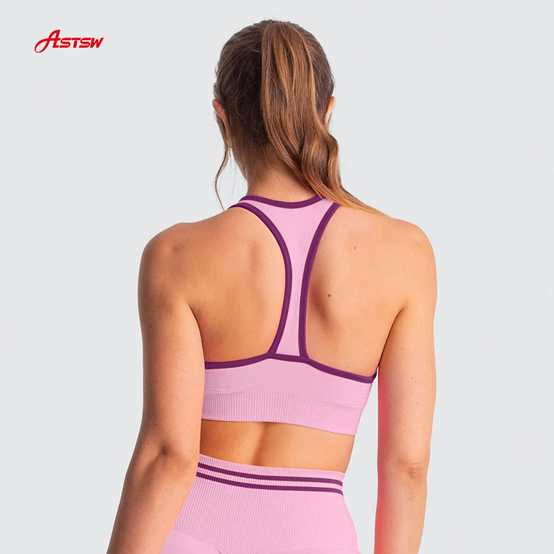 Pink Women Seamless Activewear Bra