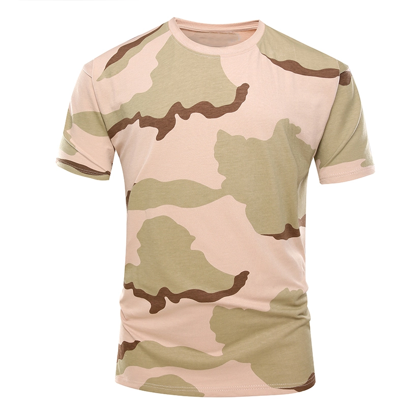 Στρατιωτικό κοντομάνικο μπλουζάκι σε χρώμα έρημο