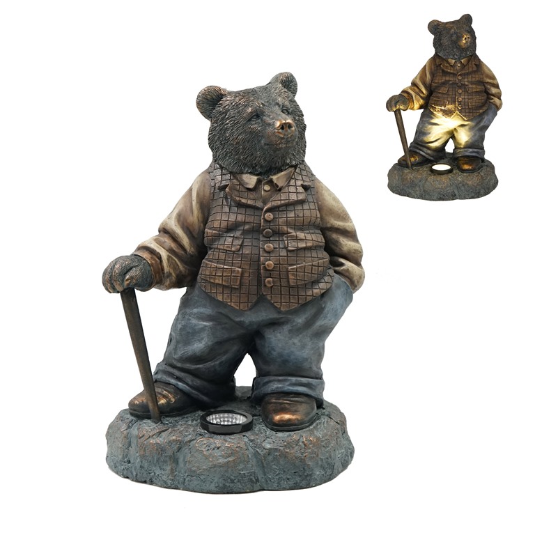 Χάλκινο άγαλμα κήπου ηλιακής αρκούδας