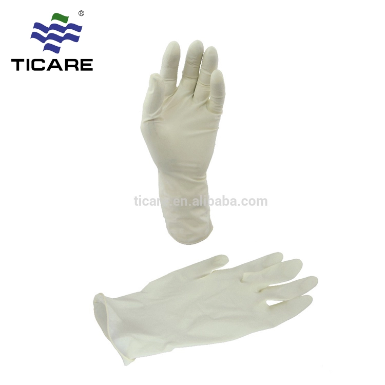 Ιατρικά αποστειρωμένα γάντια εξέτασης λατέξ μιας χρήσης σε σκόνη