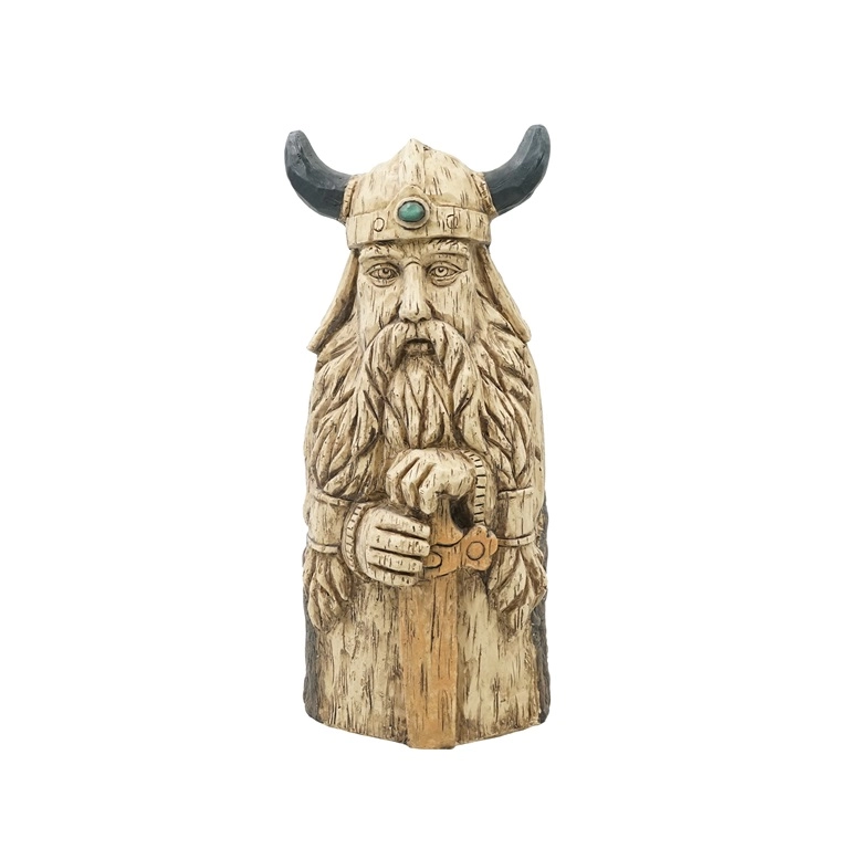 Ρητίνη Driftwood Finish Σχέδιο Viking Pirate με Ξίφος Άγαλμα για Διακόσμηση