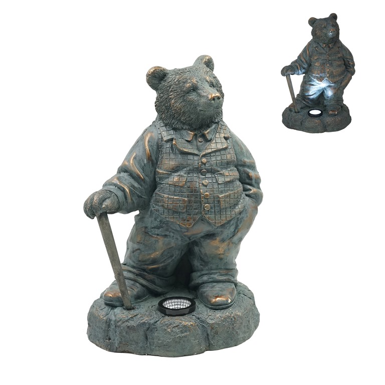 Χάλκινο άγαλμα κήπου ηλιακής αρκούδας