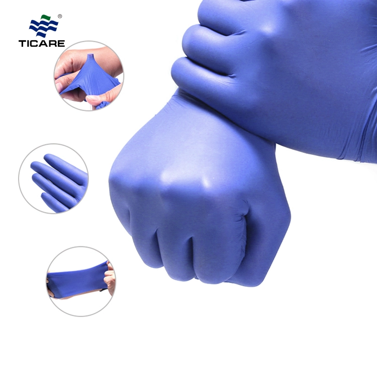 Γάντια νιτριλίου μιας χρήσης χωρίς σκόνη