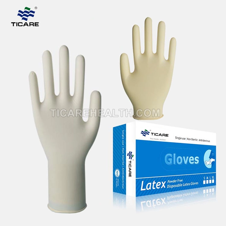 Ιατρικά αποστειρωμένα γάντια εξέτασης λατέξ μιας χρήσης σε σκόνη