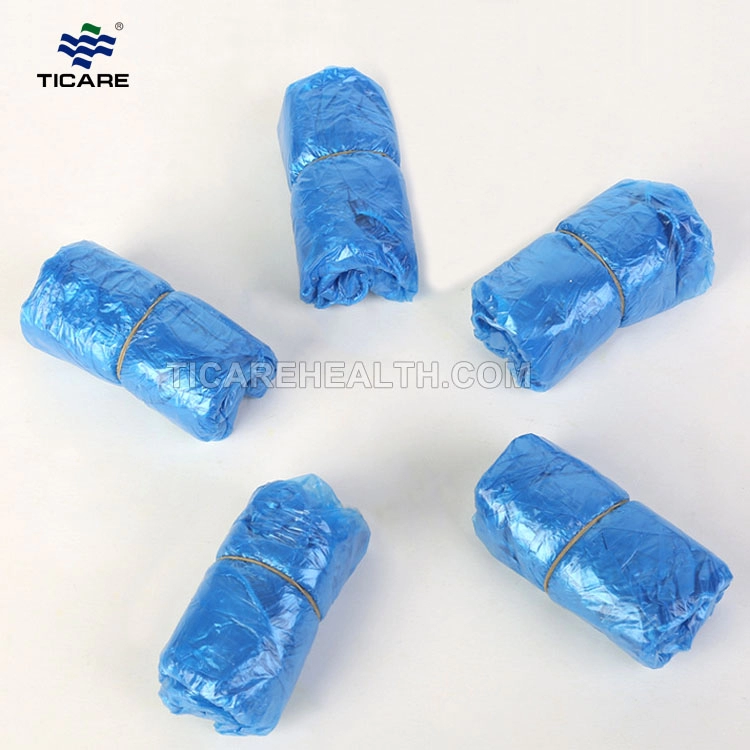 Αδιάβροχα καλύμματα παπουτσιών μιας χρήσης πολυαιθυλενίου CPE από μπλε πλαστικό